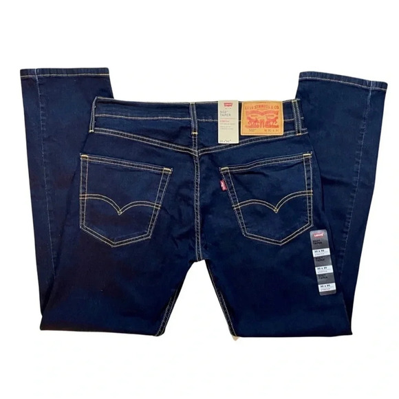 NWT Levi's Men's 502 Taper Stretch Dark Wash Jeans - Picture 4 of 4